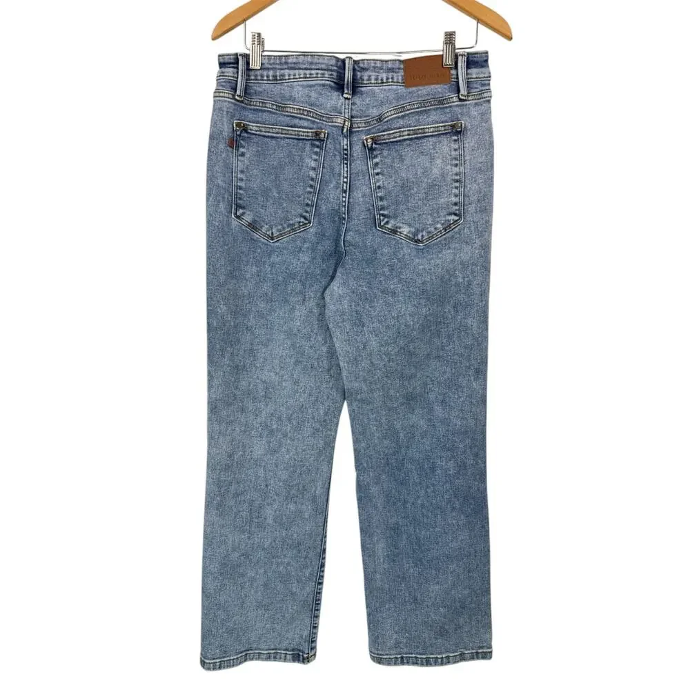 Judy Blue Stonewell High Rise Straight Leg Jeans Light Wash Size 13/31 Stretch - Picture 3 of 13